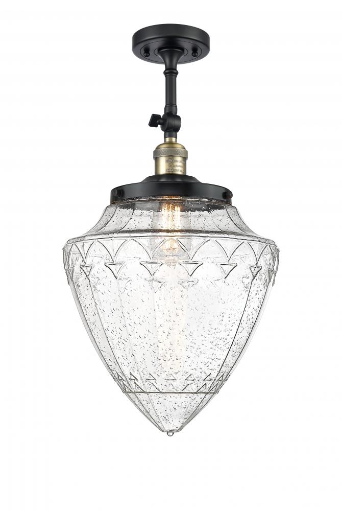 Beacon - 1 Light - 12 inch - Black Antique Brass - Adjustable Semi-Flush Mount