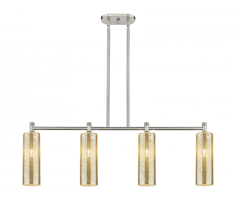 Crown Point - 4 Light - 44 inch - Satin Nickel - Island Light