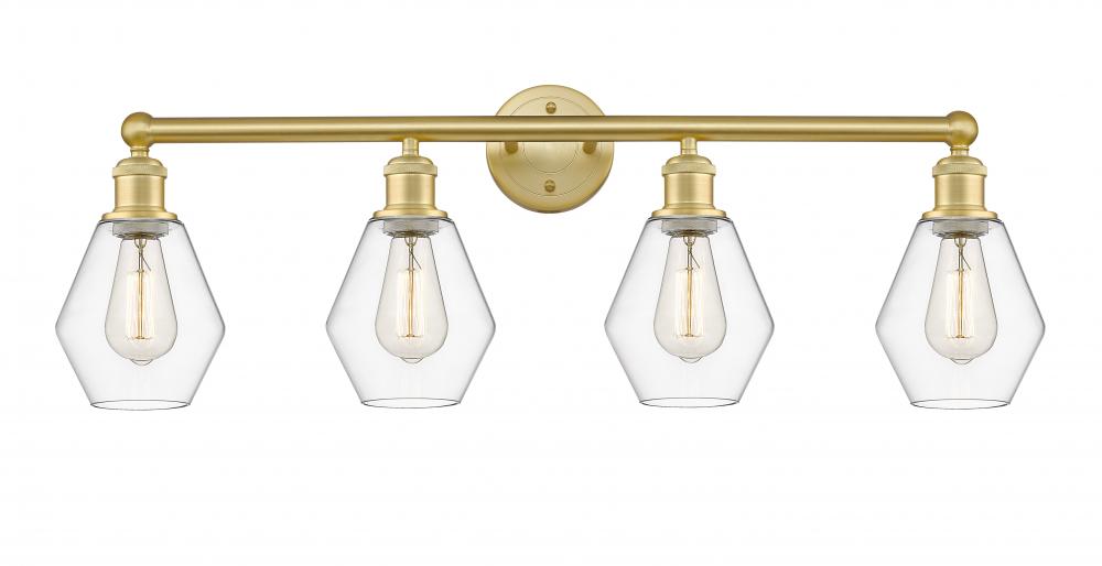 Cindyrella - 4 Light - 33 inch - Satin Gold - Bath Vanity Light