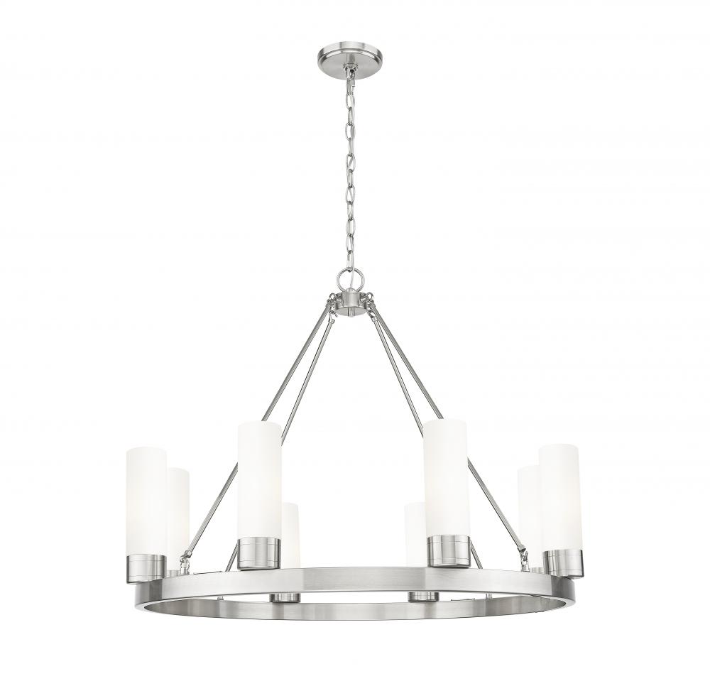 Boreas - 6 Light - 36 inch - Satin Nickel - Chandelier
