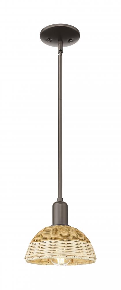 Natural Ballston Dome - 1 Light - 6 inch - Oil Rubbed Bronze - Mini Pendant