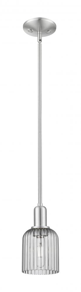 Bridal Veil - 1 Light - 6 inch - Brushed Satin Nickel - Mini Pendant
