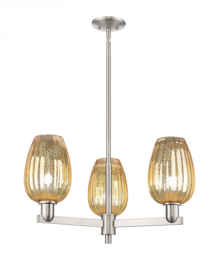 Preston - 3 Light - 18 inch - Satin Nickel - Flush Mount