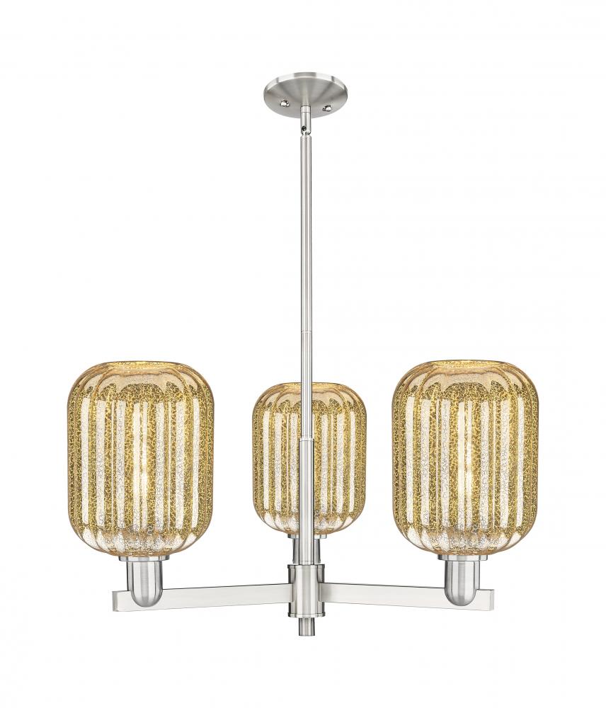 Preston - 3 Light - 18 inch - Satin Nickel - Flush Mount