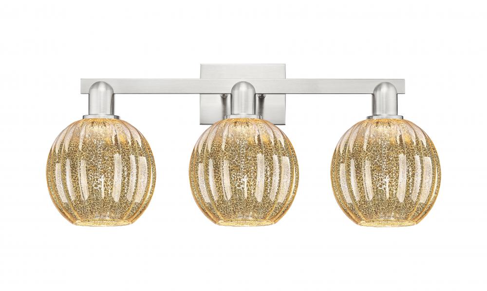 Preston - 3 Light - 26 inch - Brushed Satin Nickel - Bath Vanity Light