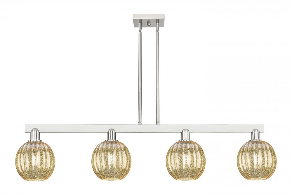 Preston - 4 Light - 48 inch - Brushed Satin Nickel - Cord hung - Island Light