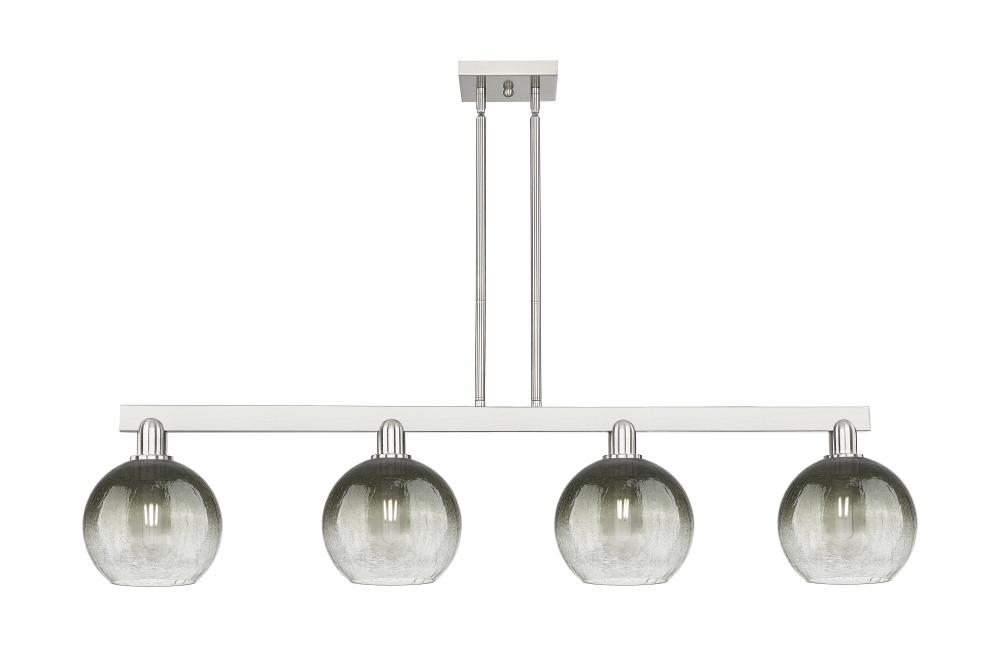Brookhaven Globe - 4 Light - 48 inch - Brushed Satin Nickel - Cord hung - Island Light