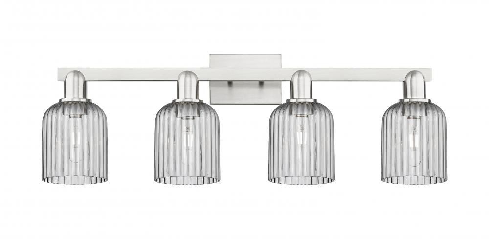 Bridal Veil - 4 Light - 36 inch - Brushed Satin Nickel - Bath Vanity Light