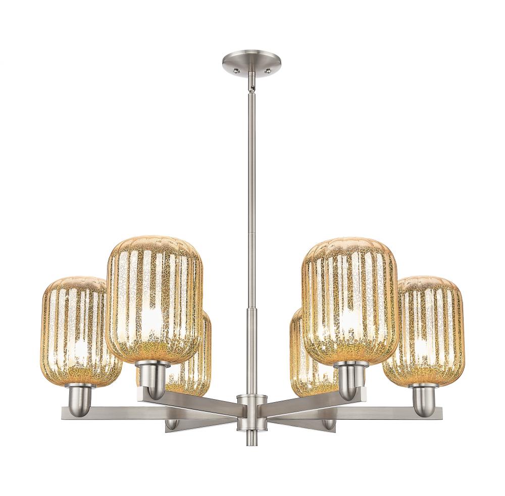 Preston - 6 Light - 24 inch - Satin Nickel - Chandelier