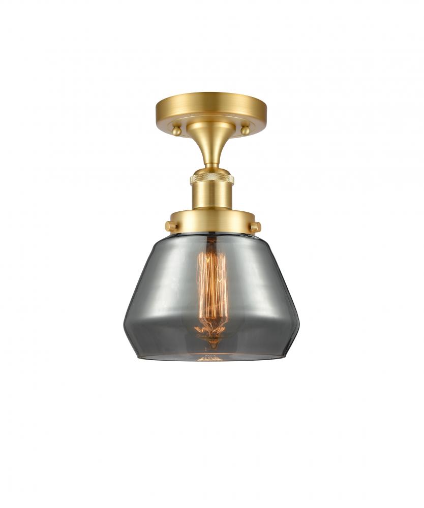 Fulton - 1 Light - 6 inch - Satin Gold - Flush Mount