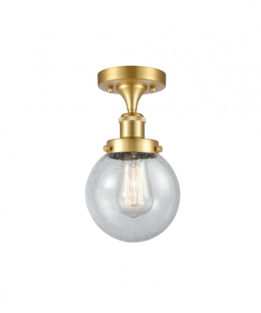 Beacon - 1 Light - 6 inch - Satin Gold - Flush Mount