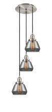 Innovations Lighting 113F-3P-SN-G173 - Fulton - 3 Light - 14 inch - Brushed Satin Nickel - Cord hung - Multi Pendant