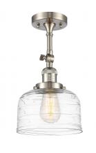 Innovations Lighting 201F-SN-G713-LED - Bell - 1 Light - 8 inch - Brushed Satin Nickel - Adjustable Semi-Flush Mount