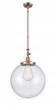 Innovations Lighting 206-AC-G204-16 - Beacon - 1 Light - 16 inch - Antique Copper - Stem Hung - Adjustable Mini Pendant