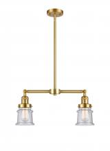Innovations Lighting 209-SG-G184S-LED - Canton - 2 Light - 21 inch - Satin Gold - Stem Hung - Adjustable Island Light