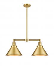 Innovations Lighting 209-SG-M10-SG-LED - Briarcliff - 2 Light - 21 inch - Satin Gold - Stem Hung - Adjustable Island Light
