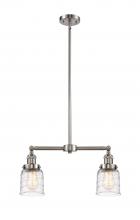 Innovations Lighting 209-SN-G513-LED - Bell - 2 Light - 21 inch - Brushed Satin Nickel - Stem Hung - Adjustable Island Light