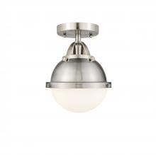 Innovations Lighting 288-1C-SN-HFS-61-SN-LED - Hampden - 1 Light - 7 inch - Brushed Satin Nickel - Semi-Flush Mount