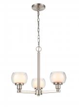 Innovations Lighting 330-3CR-SN-CLW-LED - Cairo - 3 Light - 20 inch - Satin Nickel - Chain Hung - Pendant
