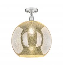 Innovations Lighting 516-1C-SN-G128-14 - Athens - 1 Light - 14 inch - Brushed Satin Nickel - Semi-Flush Mount