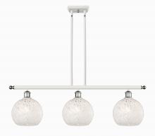 Innovations Lighting 516-3I-WPC-G1216-8WM - White Mouchette - 3 Light - 36 inch - White Polished Chrome - Stem Hung - Island Light