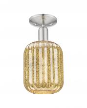 Innovations Lighting 716-1C-SN-G460-7ME - Preston - 1 Light - 6 inch - Brushed Satin Nickel - Semi-Flush Mount