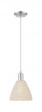 Innovations Lighting 716-1P-SN-NBD-75-NAT - Bristol Natural - 1 Light - 6 inch - Brushed Satin Nickel - Cord hung - Mini Pendant