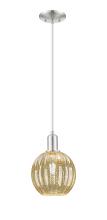 Innovations Lighting 716-1S-SN-G458-7ME - Preston - 1 Light - 6 inch - Brushed Satin Nickel - Mini Pendant