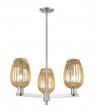 Innovations Lighting 716-3CR-SN-G457-6ME - Preston - 3 Light - 18 inch - Satin Nickel - Flush Mount