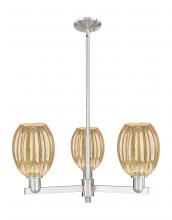 Innovations Lighting 716-3CR-SN-G459-6ME - Preston - 3 Light - 18 inch - Satin Nickel - Flush Mount