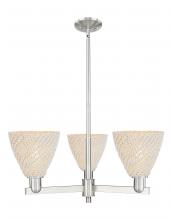 Innovations Lighting 716-3CR-SN-NBD-75-NAT - Bristol Natural - 3 Light - 18 inch - Satin Nickel - Flush Mount