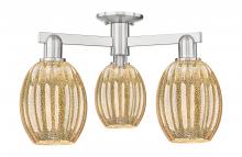 Innovations Lighting 716-3F-SN-G459-6ME - Preston - 3 Light - 6 inch - Brushed Satin Nickel - Semi-Flush Mount