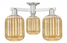 Innovations Lighting 716-3F-SN-G460-7ME - Preston - 3 Light - 6 inch - Brushed Satin Nickel - Semi-Flush Mount