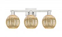 Innovations Lighting 716-3W-SN-G458-7ME - Preston - 3 Light - 26 inch - Brushed Satin Nickel - Bath Vanity Light