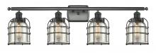 Innovations Lighting 916-4W-BK-G58-CE - Bell Cage - 4 Light - 36 inch - Matte Black - Bath Vanity Light