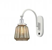 Innovations Lighting 918-1W-WPC-G146 - Chatham - 1 Light - 7 inch - White Polished Chrome - Adjustable Swing Arm