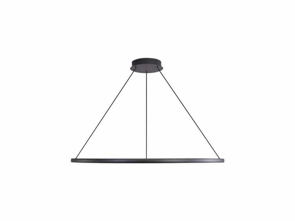 Veritas 59" LED Ring Chandelier in Sand Black