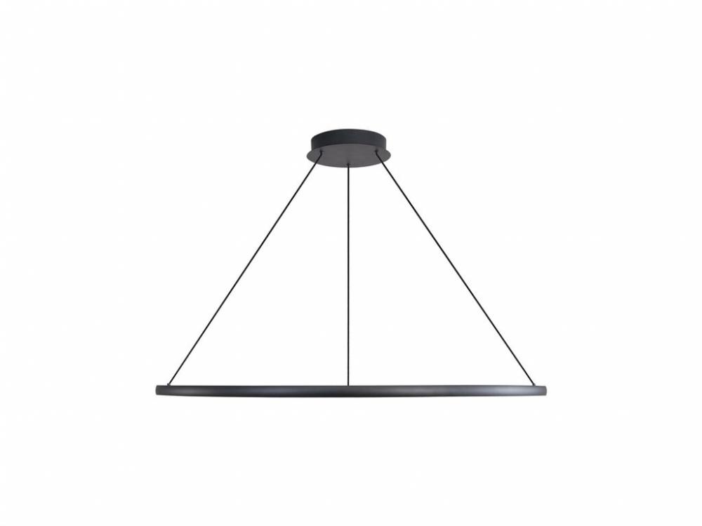 Veritas 71" LED Ring Chandelier in Sand Black