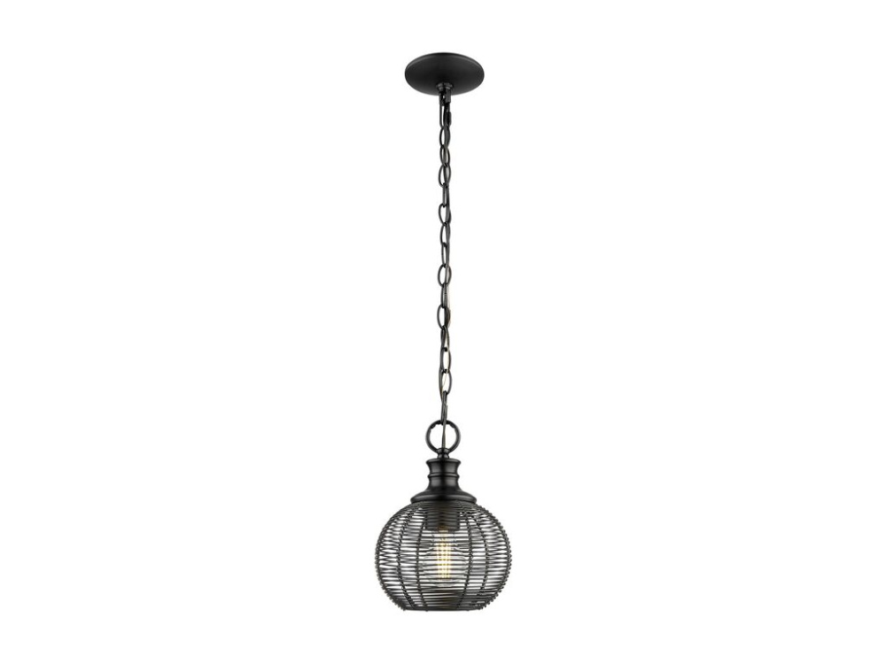 Calypso Mini Pendant in Matte Black with Matte Black Shade