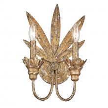 Golden 0846-2W HG - Lillianne HG 2 Light Wall Sconce in Heirloom Gold