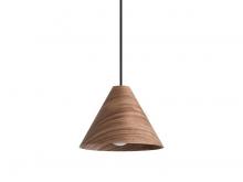 Golden 3988-10 DWA - Conique 1-Light Mini Pendant in Dark Walnut