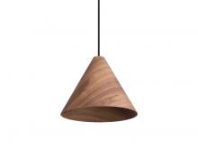 Golden 3988-13 DWA - Conique 1-Light Pendant in Dark Walnut
