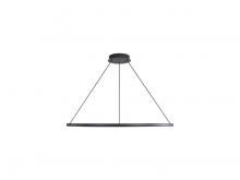 Golden 5460-47 SNB - Veritas 47" LED Ring Chandelier in Sand Black