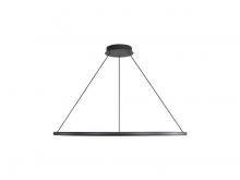 Golden 5460-71 SNB - Veritas 71" LED Ring Chandelier in Sand Black