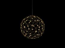 Golden 5462-16 NBS - Spheris 16" LED Globe Pendant in Natural Brass