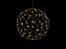 Golden 5462-24 NBS - Spheris 24" LED Globe Pendant in Natural Brass