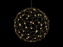 Golden 5462-32 NBS - Spheris 32" LED Globe Pendant in Natural Brass