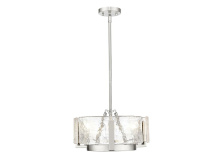 Golden 3164-3 PW-HWG - Aenon 3-Light Chandelier in Pewter with Hammered Water Glass