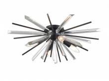 Avenue Lighting HF8205-BK - Palisades Ave. Metal And Crystal Flush Sconce