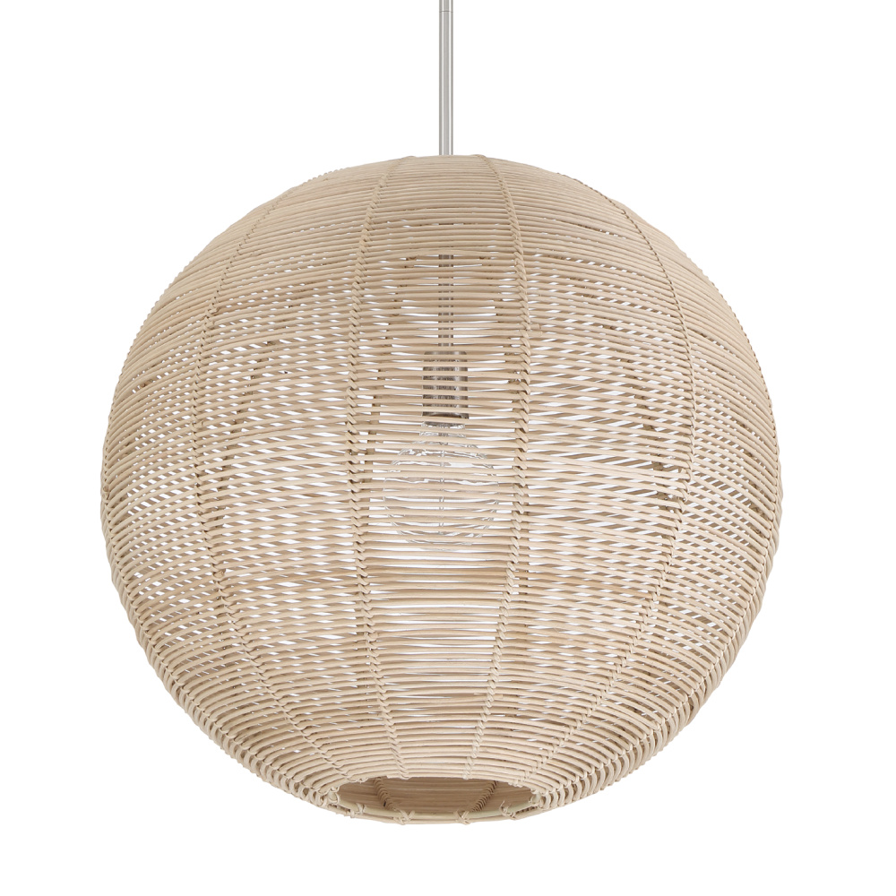 Hunter Berkeley Brushed Nickel 1 Light Large Pendant Ceiling Light Fixture